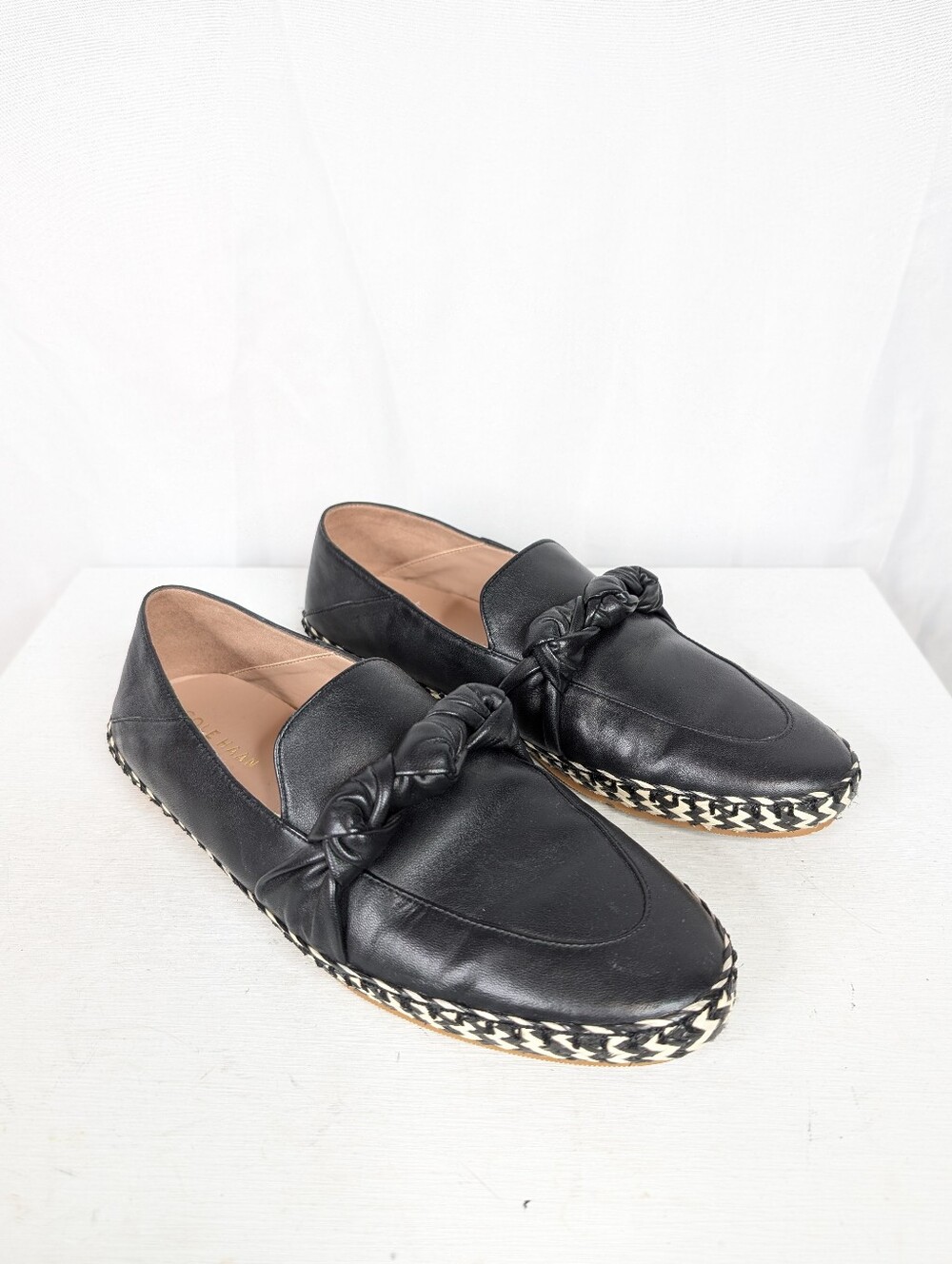 Cole Haan Leather Knotted Espadrilles Loafers - Size 9